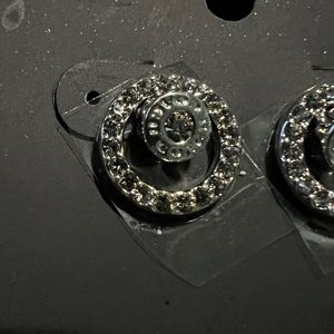 Open Circle Halo Stud Earrings